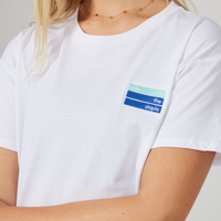 Sideline Cropped Tee - White