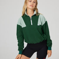 Weekender 1/4 Zip Sweater - Fern Green